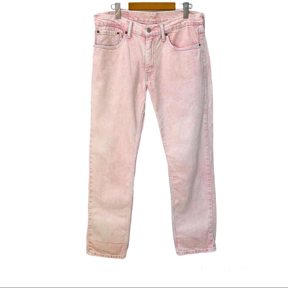 Levi's 511 Red Tab Zeke Pink Acid Wash Denim Y2K Jeans - Size 32 x 30